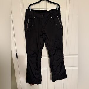 Powder room size large ski snowboard pants black- EUC